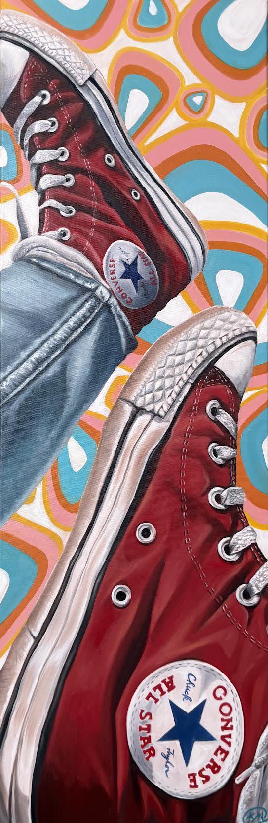 "Chucks" oil on canvas print