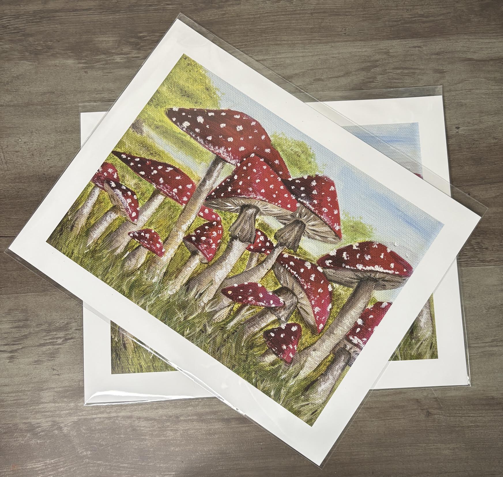 "Field of Mushrooms" print